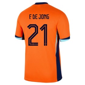 Virallinen pelipaita Alankomaat Frenkie de Jong 21 Koti Euro 2024 Lyhythihainen - Miesten